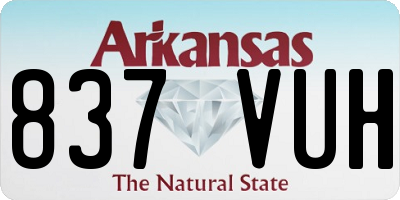AR license plate 837VUH