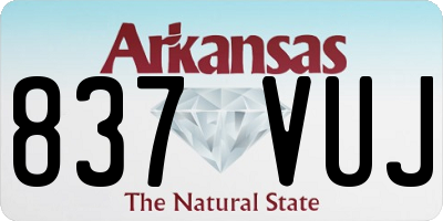 AR license plate 837VUJ
