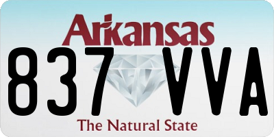 AR license plate 837VVA