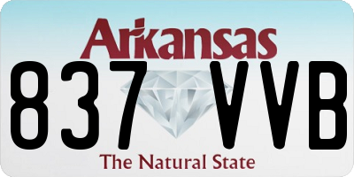 AR license plate 837VVB