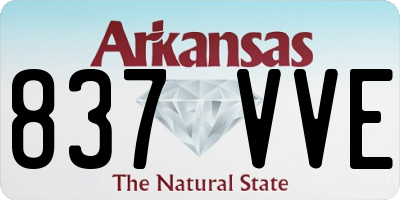 AR license plate 837VVE