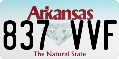 AR license plate 837VVF