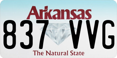 AR license plate 837VVG