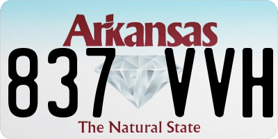 AR license plate 837VVH