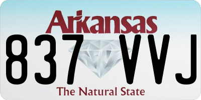 AR license plate 837VVJ