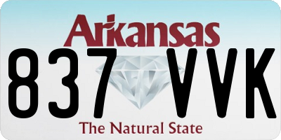 AR license plate 837VVK