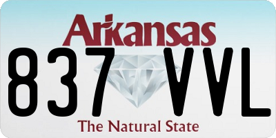 AR license plate 837VVL