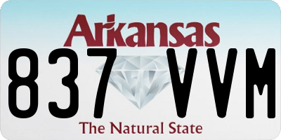 AR license plate 837VVM