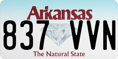 AR license plate 837VVN