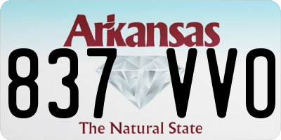 AR license plate 837VVO
