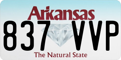AR license plate 837VVP