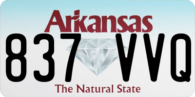 AR license plate 837VVQ