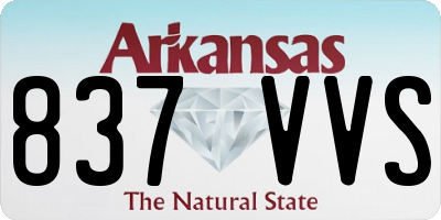 AR license plate 837VVS