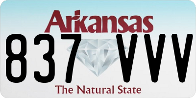 AR license plate 837VVV