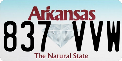 AR license plate 837VVW