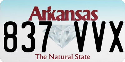AR license plate 837VVX
