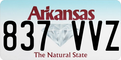 AR license plate 837VVZ