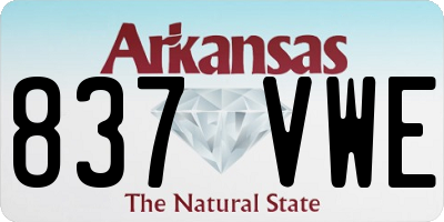 AR license plate 837VWE