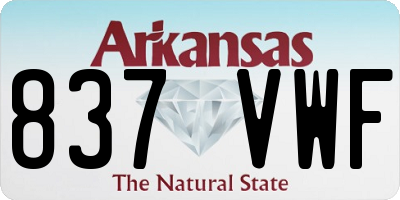 AR license plate 837VWF