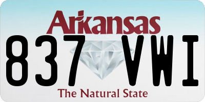 AR license plate 837VWI