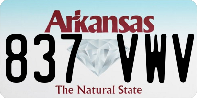 AR license plate 837VWV