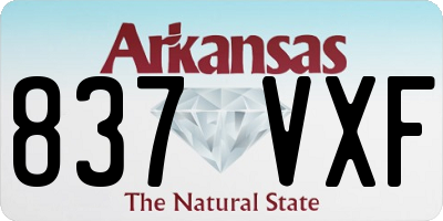 AR license plate 837VXF