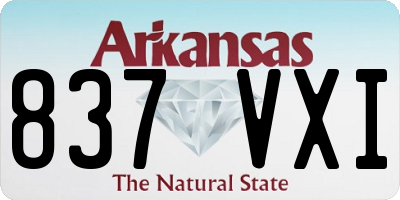 AR license plate 837VXI