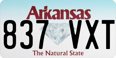 AR license plate 837VXT