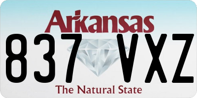 AR license plate 837VXZ