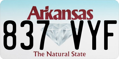 AR license plate 837VYF