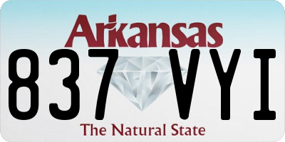 AR license plate 837VYI