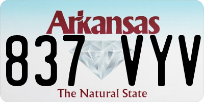 AR license plate 837VYV