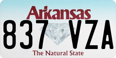 AR license plate 837VZA