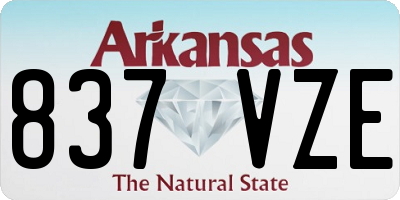 AR license plate 837VZE