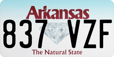 AR license plate 837VZF