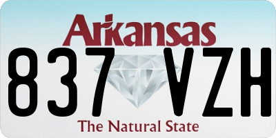 AR license plate 837VZH
