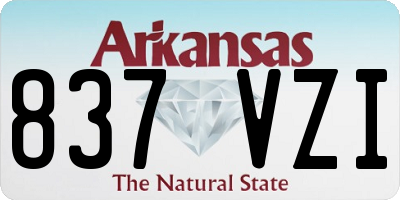 AR license plate 837VZI