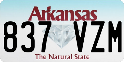AR license plate 837VZM