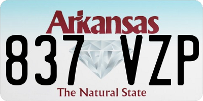 AR license plate 837VZP
