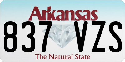 AR license plate 837VZS