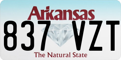 AR license plate 837VZT
