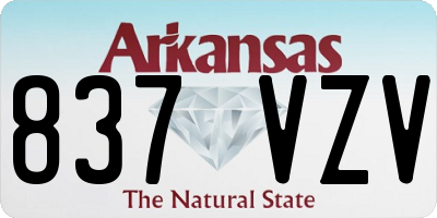 AR license plate 837VZV