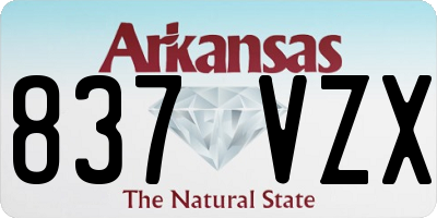 AR license plate 837VZX