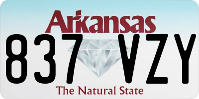 AR license plate 837VZY