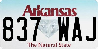 AR license plate 837WAJ