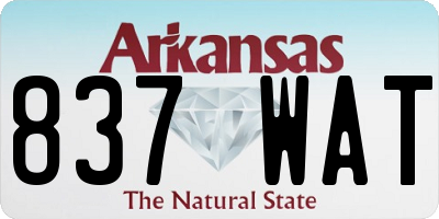 AR license plate 837WAT
