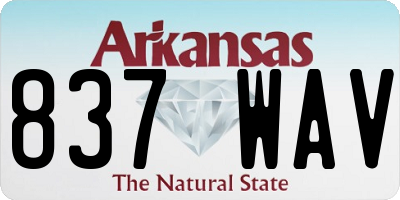 AR license plate 837WAV