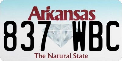 AR license plate 837WBC