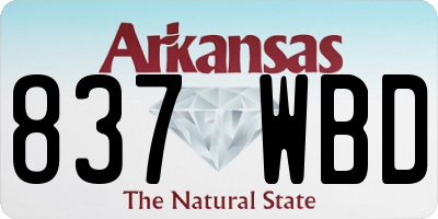 AR license plate 837WBD