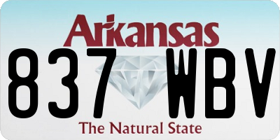 AR license plate 837WBV